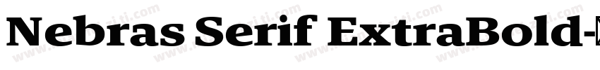 Nebras Serif ExtraBold字体转换